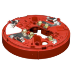 YBO-R-3-RED - Base per sirene CHQ-WS2 e CHQ-WSB2, numero 3 contatti ad innesto autopulenti compreso morsetto d'appoggio per schermo, altezza 13 mm, diametro 100 mm, peso 60 g. Colore ROSSO. - Hochiki