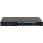 PFS4226-24GT-370 - Switch 24 porte PoE 10-100-1000 Mbps / 2 porte LAN o SFP (combo) 10-100-1000 Mbps di rilancio, managed, potenza max. 370W, 90W sulle porte nr. 1 e 2, funzionalità WatchDog e Long Distance supportate - Dahua