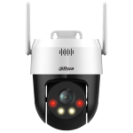 P3AE-PV Dahua - Telecamera PT WiFi IP Full-Color AI 2MP, ottica 4mm, Starlight, audio bidirezionale, deterrenza attiva (audio/led bianco), SMD Plus, Perimeter Protection, MicroSD, IP66