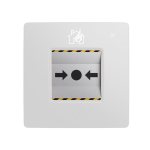 MANUAL-CALL-POINT-WHITE - Pulsante wireless a parete per l'attivazione manuale dell'allarme antincendio, disattivazione della trasmissione dell'allarme alla CRA, colore bianco - AJAX