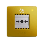 MANUAL-CALL-POINT-YELLOW - Pulsante wireless a parete per l'attivazione manuale dell'allarme antincendio, disattivazione della trasmissione dell'allarme alla CRA, colore giallo - AJAX