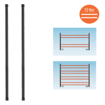 SADRIN 1020 - Minibarriera IR dotata di sincronismo filare con range da 1 a 15 metri composta da 2 colonnine con da 10 raggi paralleli (10TX+10RX) doppia ottica, H 200 cm - Politec