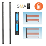 SADRIN WSI SMA 205 - Minibarriera IR dotata di sincronismo ottico a basso assorbimento con range da 1 a 10 metri composta da 2 colonne con da 2 raggi paralleli (2TX+2RX) doppia ottica, H 50 cm, batterie 3,6V 2,7Ah incluse - Politec