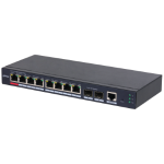 S4210-8GT-110 Dahua - Switch managed con 10 porte Gigabit capacità switching 20 Gbps PoE watchdog, trasmissione PoE fino a 250 m, 48-57 Vdc, alimentatore incluso