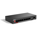 SF1009P Dahua - Switch 8 porte PoE 10-100 Mbps + 1 porta di rilancio 10/100 Mbps, unmanaged, potenza max. 96W, 90W sulla porta nr. 1, funzione Long Distance (250mt) supportata, funzione Watchdog supportata