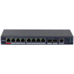 SG4010P-2F Dahua - Switch 8 porte PoE 10/100/1000 Mbps + 2 porte SFP 10/100/100 di rilancio, managed, potenza max. 110W, 90W sulla porta nr. 1, funzione Long Distance (250mt) supportata, funzione Watchdog supportata