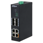 HS4408-4ET-60 Dahua - Switch 4 porte PoE 10-100 Mbps / 4 porte fibra SFP, managed, potenza max. 60W, 60W sulla porta nr. 1, funzionalità WatchDog, supporta funzionalità Long Distance