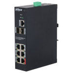 HS4208-4GT-90 Dahua - Switch 4 porte PoE 10-100-1000 Mbps / 2 porte LAN 10/100/1000 / 2 porte fibra SFP, managed, potenza max. 90W, 90W sulla porta nr. 1, funzionalità WatchDog, supporta funzionalità Long Distance