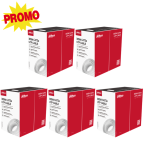 PROMO-5-BOX-PFM923I-5EUN-C - Nr. 5 matasse cavo UTP CAT5 da 305m con rip cord in guaina in LSZH (CPR E Class) colore bianco - Dahua