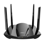 AX30 - Router Wi-Fi 6th gen 2.4/5G, AX3000 (IEEE 802.11 b/g/n/ac/ax), velocità wireless 3 Gbps, 1 porta Gigabit (10/100/1000 Mbps) WAN, 3 porte Gigabit (10/100/1000 Mbps) LAN, tasto reset, tasto WPS, alimentazione 12 Vdc, alimentatore incluso - Dahua