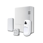 RW432P803EUA Risco -  Kit LightSYS Air bianca, no voce, Wi-Fi, LAN, 128 zone, 32 partizioni, Modulo 4G, PIR, Contatto slim e telecomando